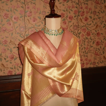 LIQUID GOLD POLO-HORSE STOLE: BLUSH PINK
