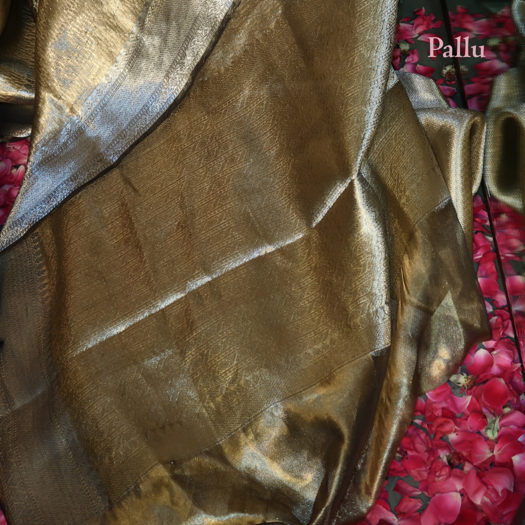 SILVER-GOLD PURE TISSUE SAREE