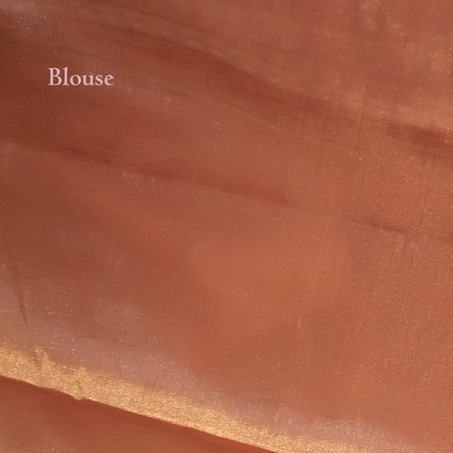 CORAL PINK SOFT TISSUE SAREE