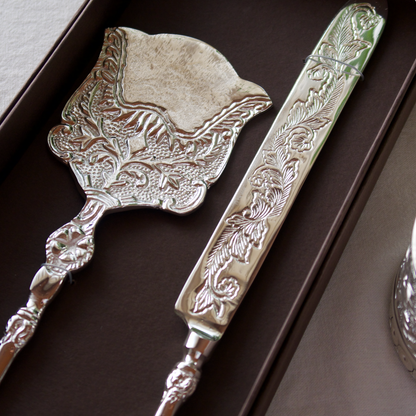 FILIGREE CAKE KNIFE SERVER (SILVER)