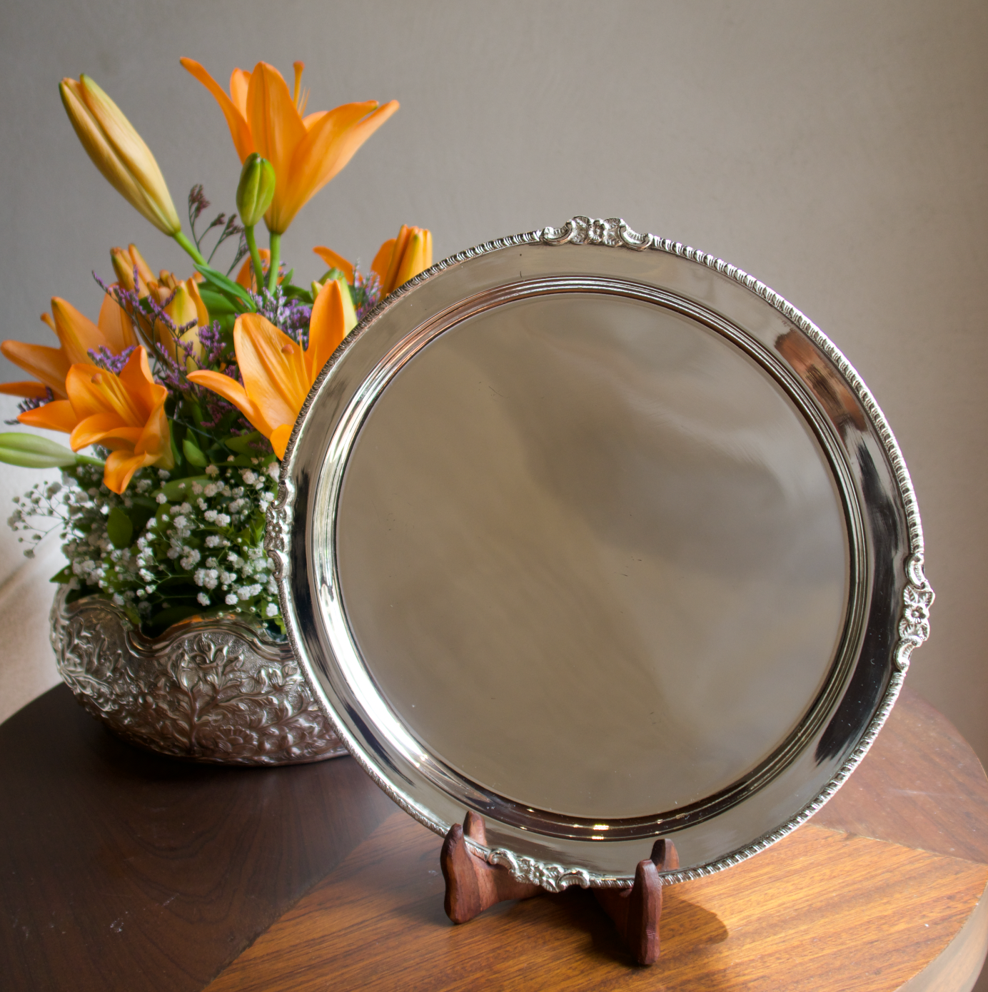 SILVER PLATED CHARGER PLATE (12”)