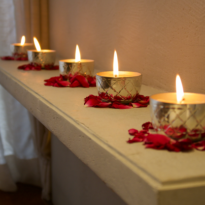 SILVER DIYA (SET OF 4)