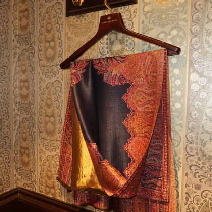 LIQUID GOLD: MEHR SHAWL (MIDNIGHT BLUE)