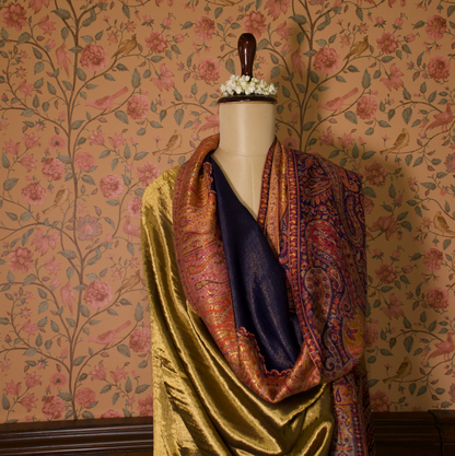 LIQUID GOLD: MEHR SHAWL (MIDNIGHT BLUE)