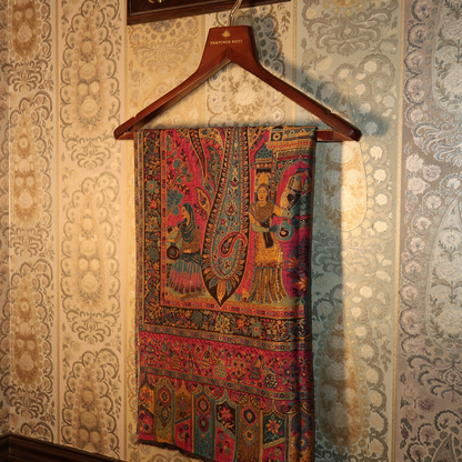 LIQUID GOLD: NAZAQAT SHAWL (RANI PINK)