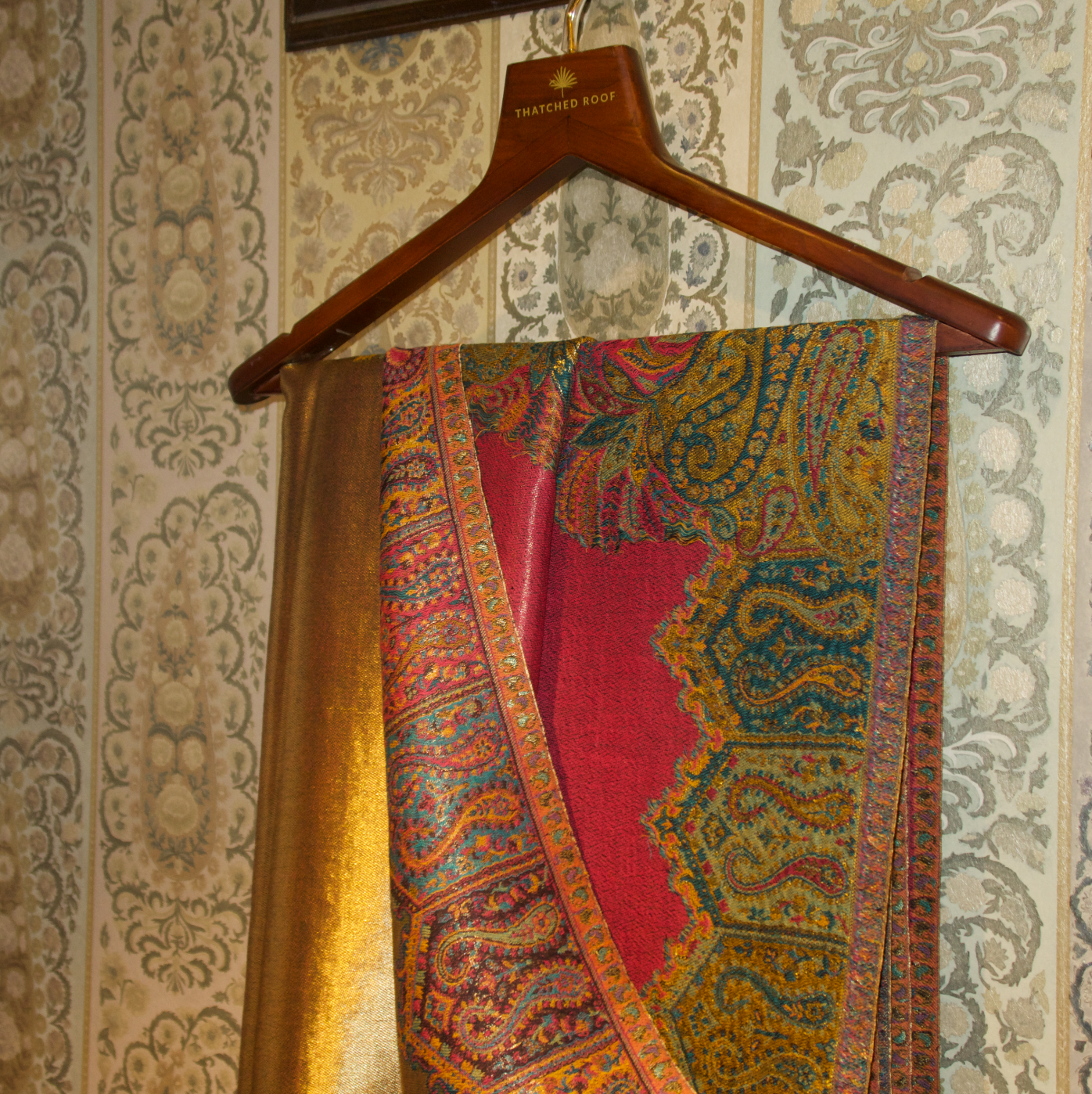 LIQUID GOLD: MEHR SHAWL (RANI PINK)