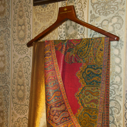 LIQUID GOLD: MEHR SHAWL (RANI PINK)