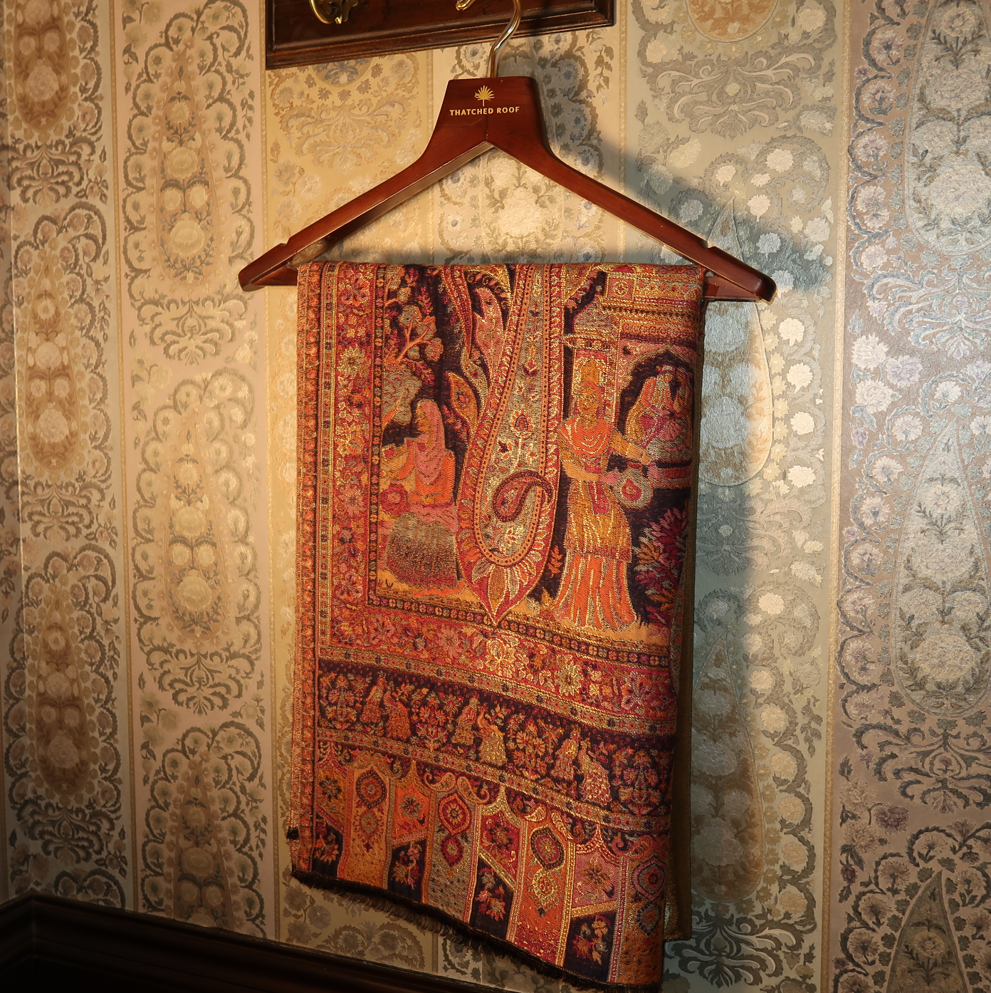 LIQUID GOLD: NAZAQAT SHAWL (NAVY BLUE)