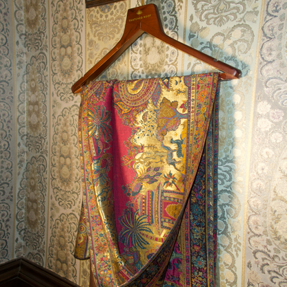 LIQUID GOLD: NAZAQAT SHAWL (RANI PINK)