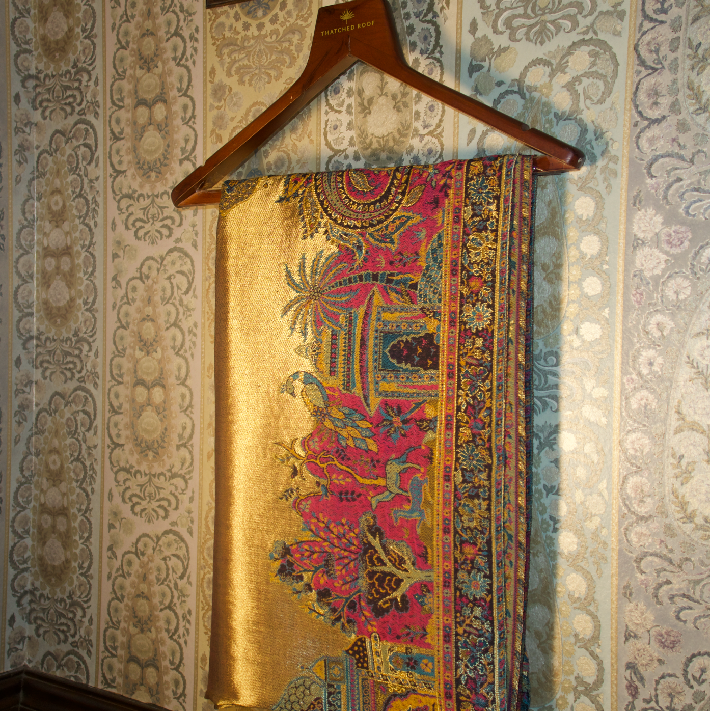 LIQUID GOLD: NAZAQAT SHAWL (RANI PINK)