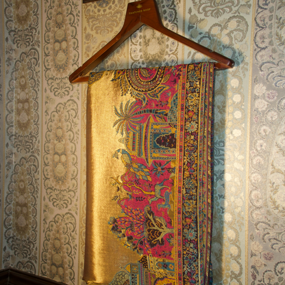 LIQUID GOLD: NAZAQAT SHAWL (RANI PINK)