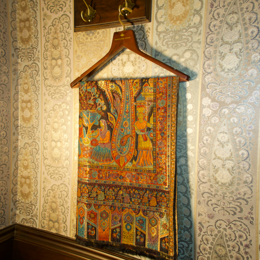 LIQUID GOLD: NAZAQAT SHAWL (BLACK)