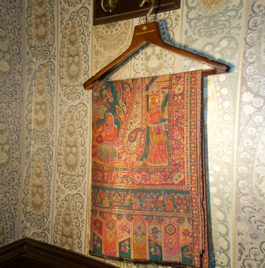 LIQUID GOLD: NAZAQAT SHAWL (EMERALD GREEN)