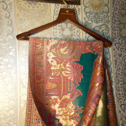 LIQUID GOLD: NAZAQAT SHAWL (EMERALD GREEN)