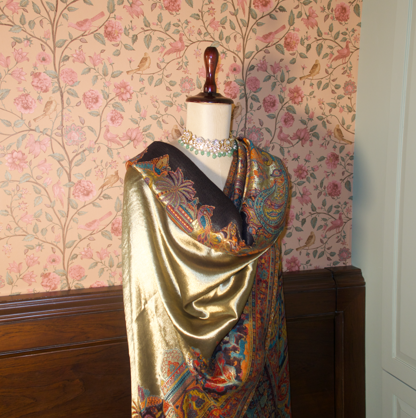 LIQUID GOLD: NAZAQAT SHAWL (BLACK)