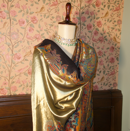 LIQUID GOLD: NAZAQAT SHAWL (BLACK)