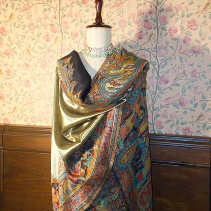 LIQUID GOLD: NAZAQAT SHAWL (BLACK)