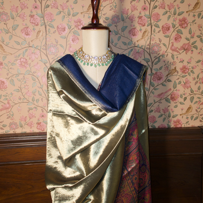 LIQUID GOLD: PERSIA SHAWL (NAVY BLUE)