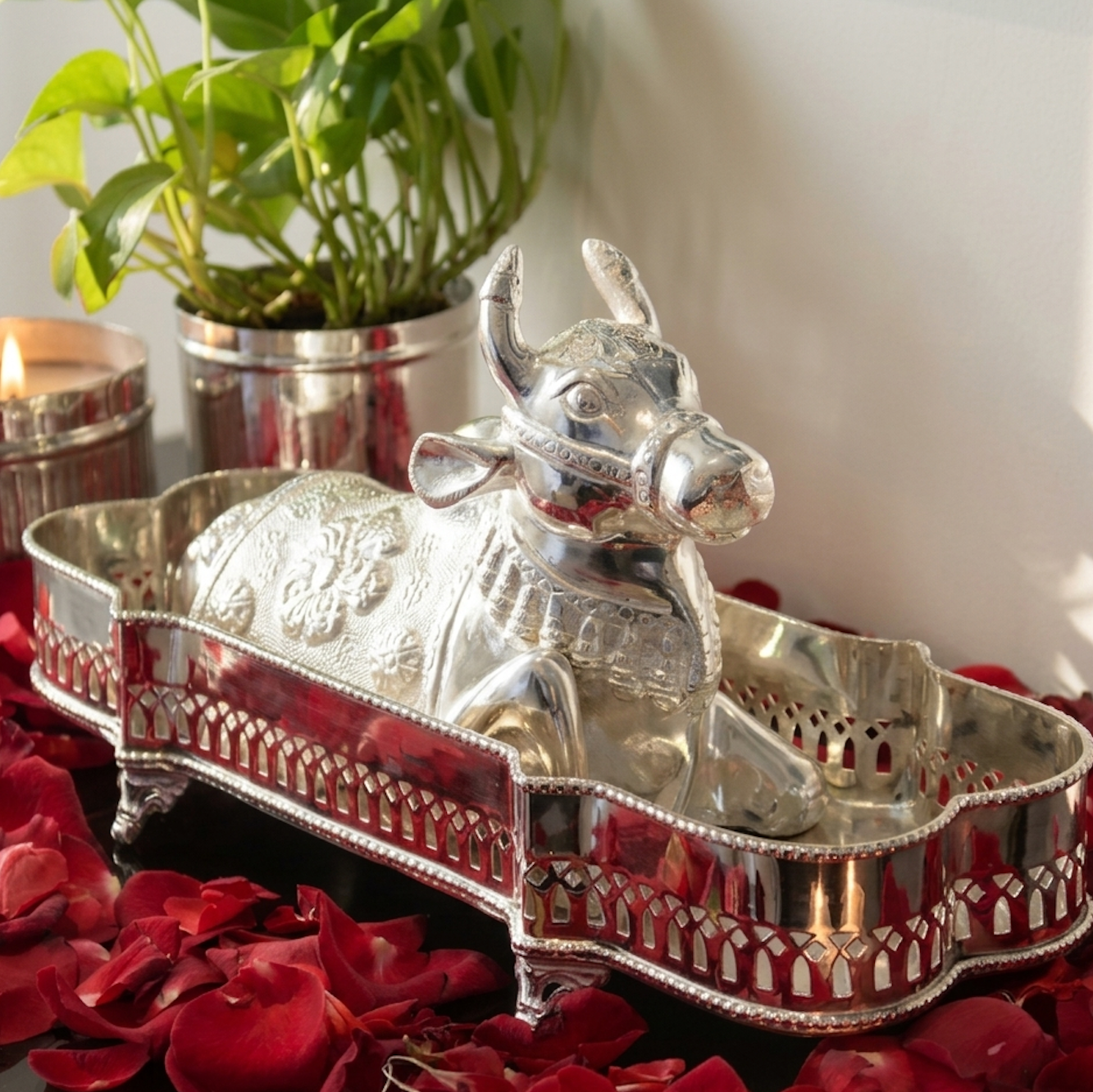 JASMINE TRAY (SILVER PLATED)