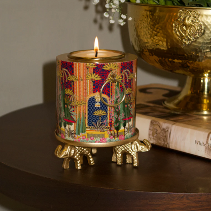 MEHFIL CANDLE WITH ELEPHANT STAND (PREORDER: SHIPS 25TH JULY)