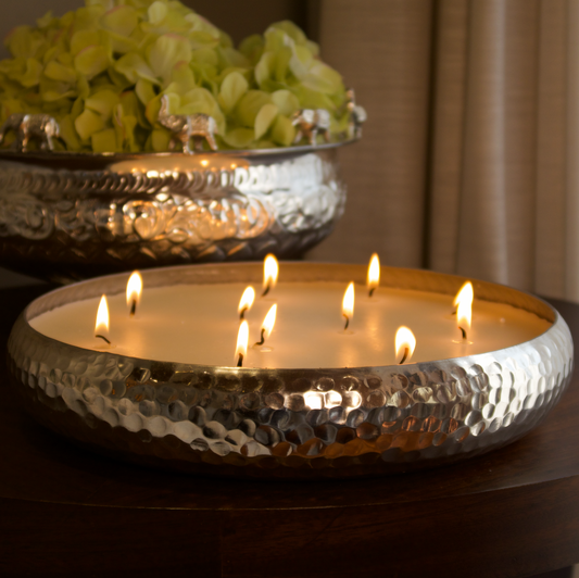 CLASSIC SILVER CANDLE URLI (12")