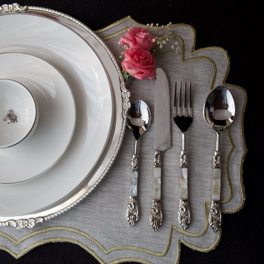 MOTHER OF PEARL CUTLERY SET OF 24