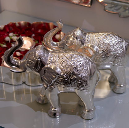 SILVER ELEPHANTS (SET OF 2) (TALL)