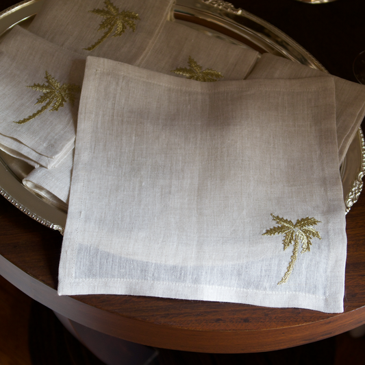PALM TREE COCKTAIL NAPKIN (SET OF 6)