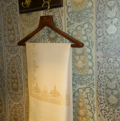 RAM MANDIR SHAWL (CREAM IVORY)
