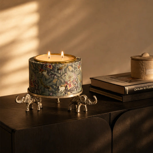 BAGEECHA CANDLE WITH ELEPHANT STAND (PREORDER: SHIPS 1ST AUGUST)