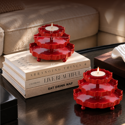 AJMER TEALIGHT TOWER (SET OF 2)