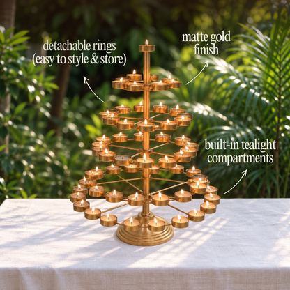 ANCIENT TEMPLE TEALIGHT TOWER