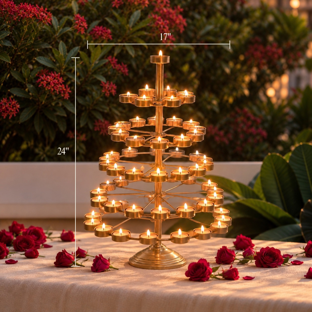 ANCIENT TEMPLE TEALIGHT TOWER