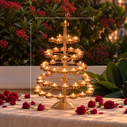 ANCIENT TEMPLE TEALIGHT TOWER