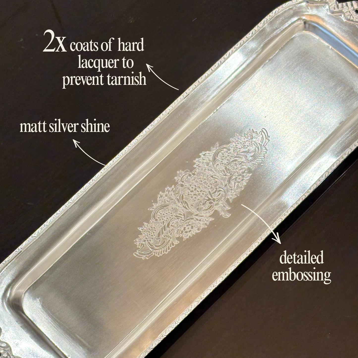 AMANBAGH MATT SILVER TRAY