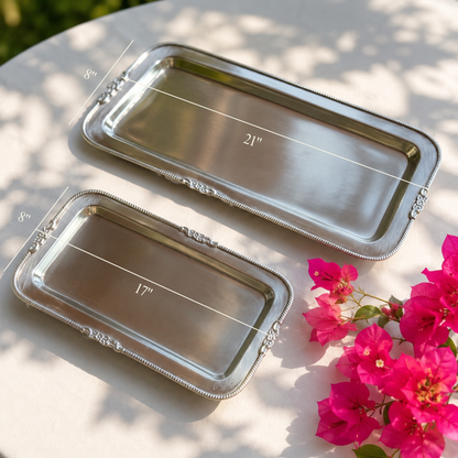 SAFFRON MATT SILVER TRAY