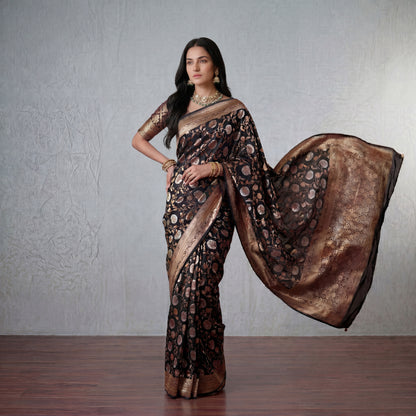 TWILIGHT ZARI PURE BANARASI SAREE