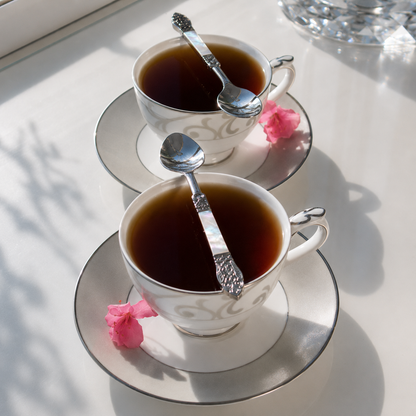 MOTHER OF PEARL DESSERT/COFFEE SPOONS (SET OF 6)