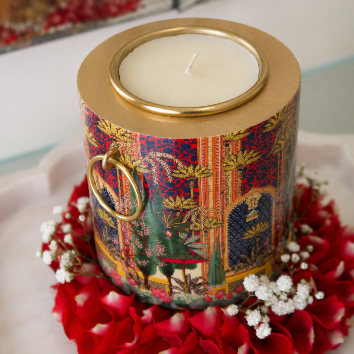 MEHFIL CANDLE WITH ELEPHANT STAND (PREORDER: SHIPS 25TH JULY)