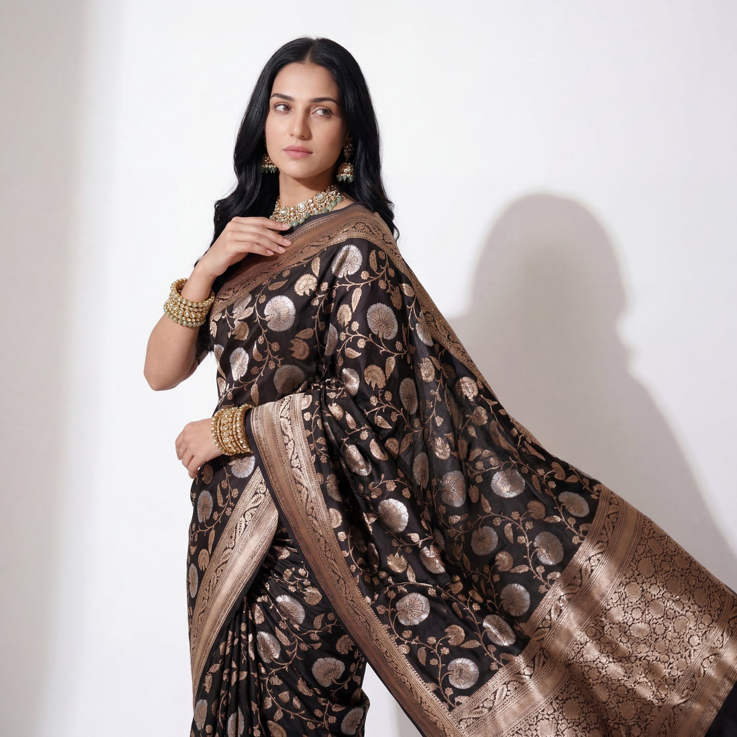 TWILIGHT ZARI PURE BANARASI SAREE