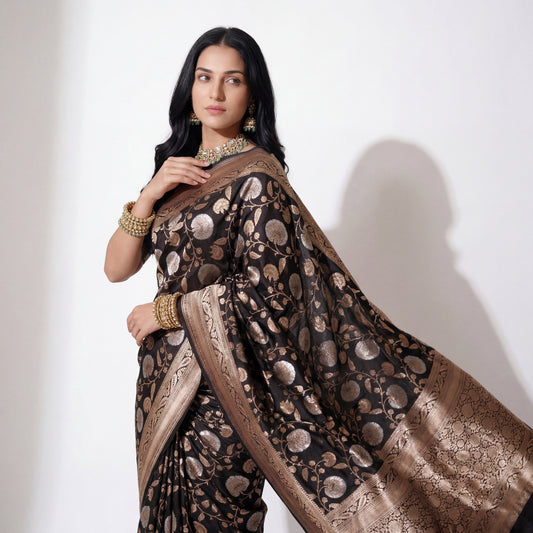 TWILIGHT ZARI PURE BANARASI SAREE