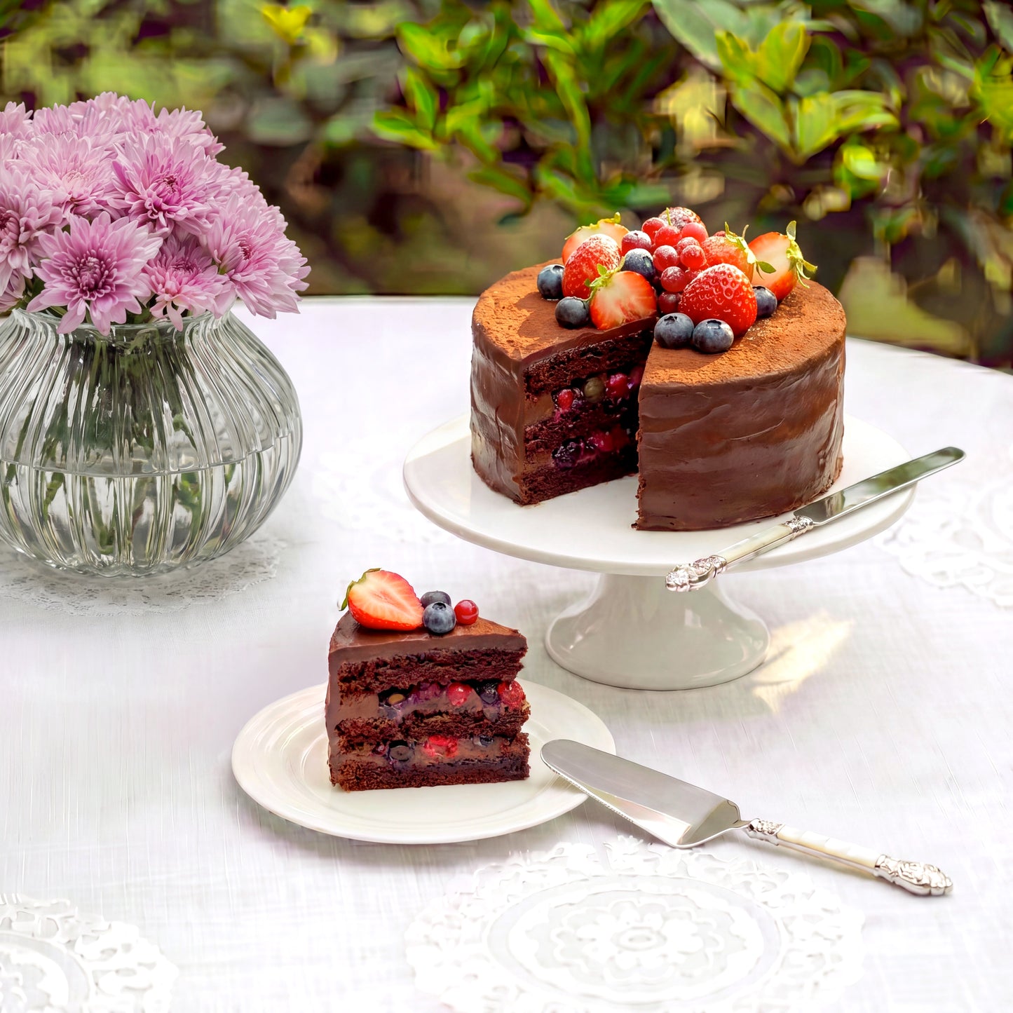 MOTHER OF PEARL CAKE-KNIFE SERVER