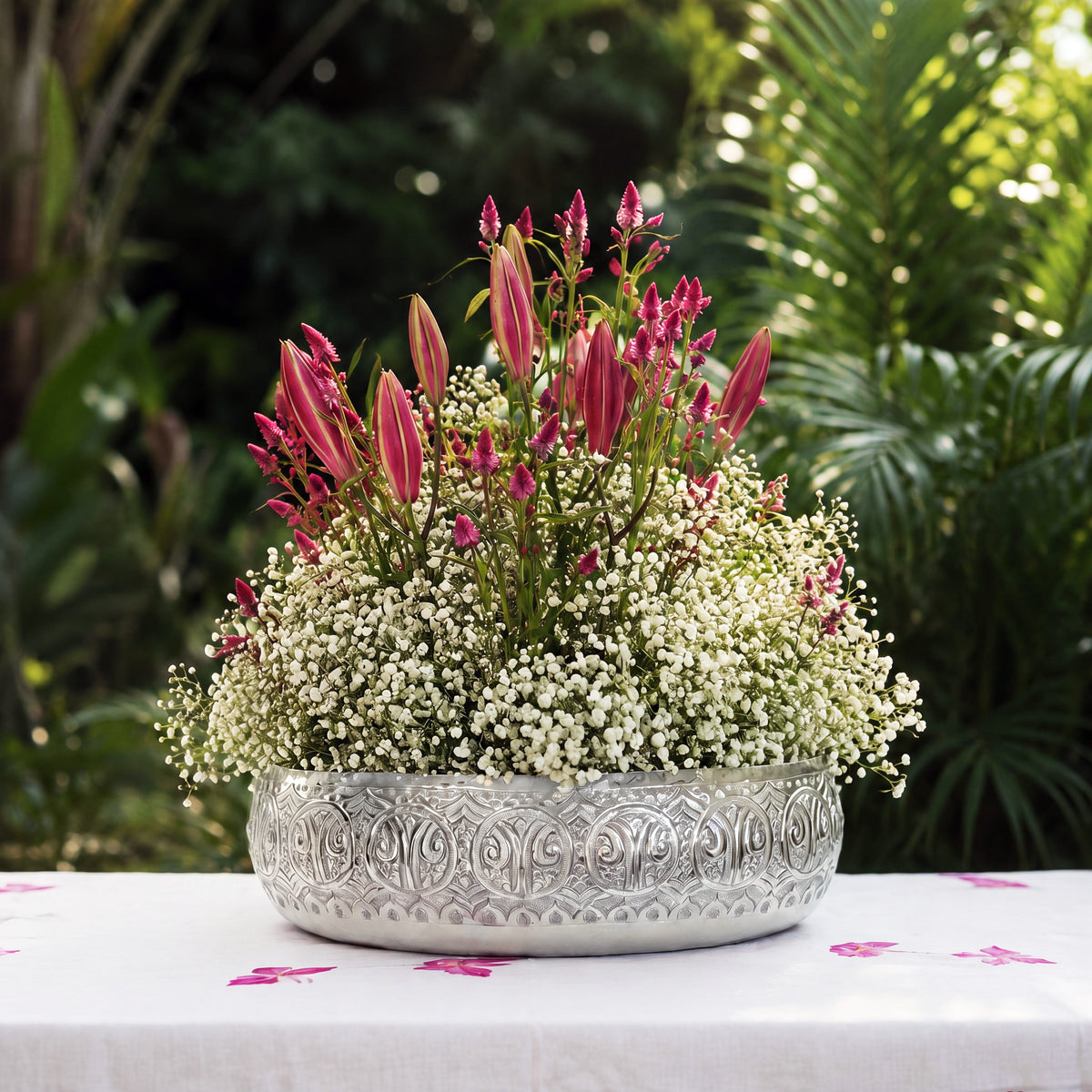 GULMOHAR SILVER WATER URLIS (WITH STAND)